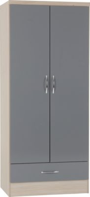 Nevada 2 Door 1 Drawer Wardrobe Bedroom Set