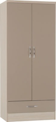 Nevada 2 Door 1 Drawer Wardrobe