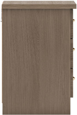 Nevada 3 Drawer Bedside