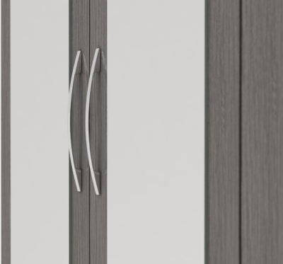 Nevada 4 Door 2 Drawer Mirrored Wardrobe