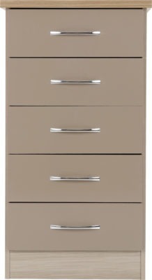 Nevada 5 Drawer Narrow Chest