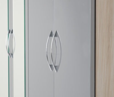 Nevada 6 Door 2 Drawer Mirrored Wardrobe