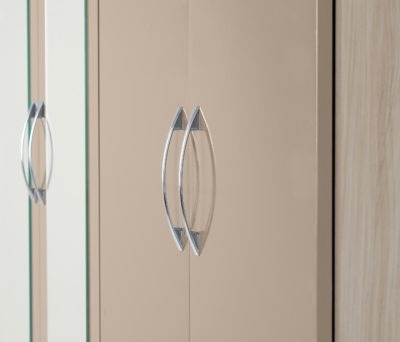 Nevada 6 Door 2 Drawer Mirrored Wardrobe